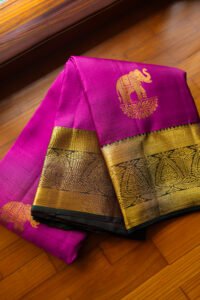 Fresh Pink Pure Kanchipuram handloom saree
