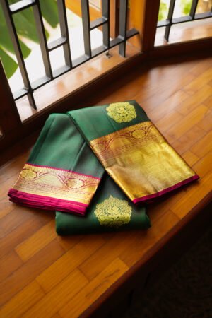 Pure Green Pure Kanchipuram handloom saree