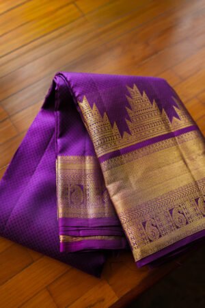 Royal Purple Pure Kanchipuram handloom saree