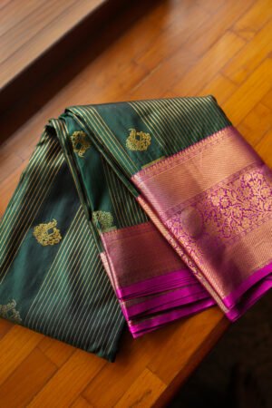 Green Semi kanchipuram semi silk