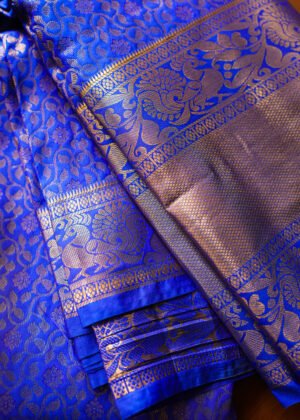 Dark Blue kanchipuram semi silk