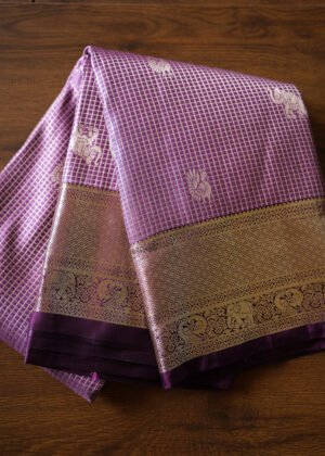 Orchid Purple kanchipuram semi silk