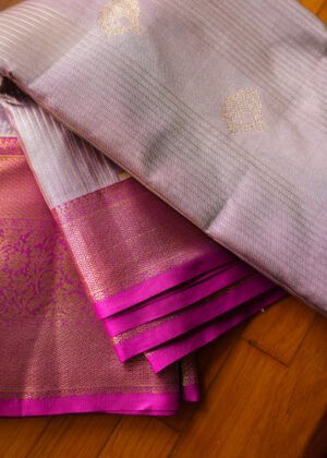 Pink kanchipuram semi silk