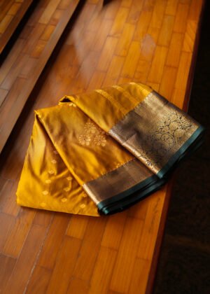 Mustard Gold Kanchipuram Semi Silk