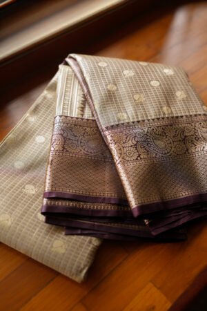 Champagne Gold kanchipuram semi silk