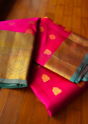 Rani Pink Pure Kanchipuram handloom saree