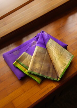 Royal Purple Pure Kanchipuram handloom saree