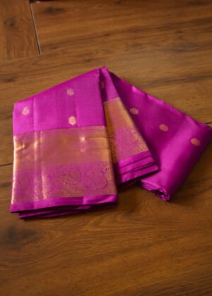 Rani Pink kanchipuram semi silk