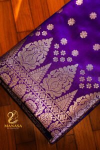 Deep Violet Banarasi Silk Saree