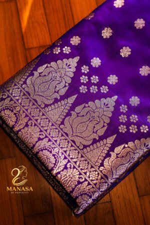 Deep Violet Banarasi Silk Saree