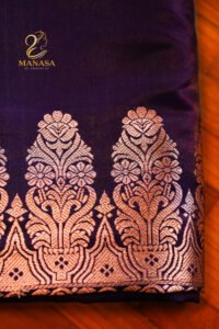 Deep Blue Banarasi Silk Saree