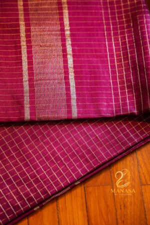 Berry Pink Soft Cotton Saree