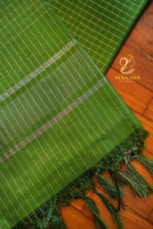Green Soft Cotton Saree
