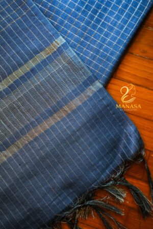 Blue Soft Cotton Saree