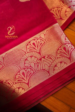 Reddish Maroon Soft Silk Saree