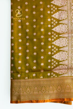 Olive Green Banarasi Silk