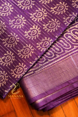 Violet Maheswari Silk Saree