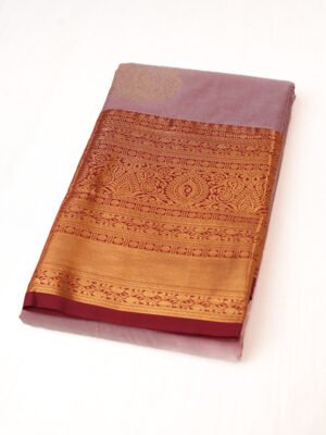 Dusty Rose Pink Semi Silk Saree