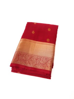 Crimson Red Pure Kanchipuram Saree