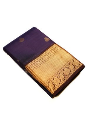 Navy Blue Pure Kanchipuram Saree