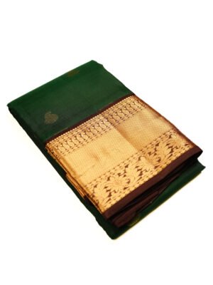 Dark Green Pure Kanchipuram Saree