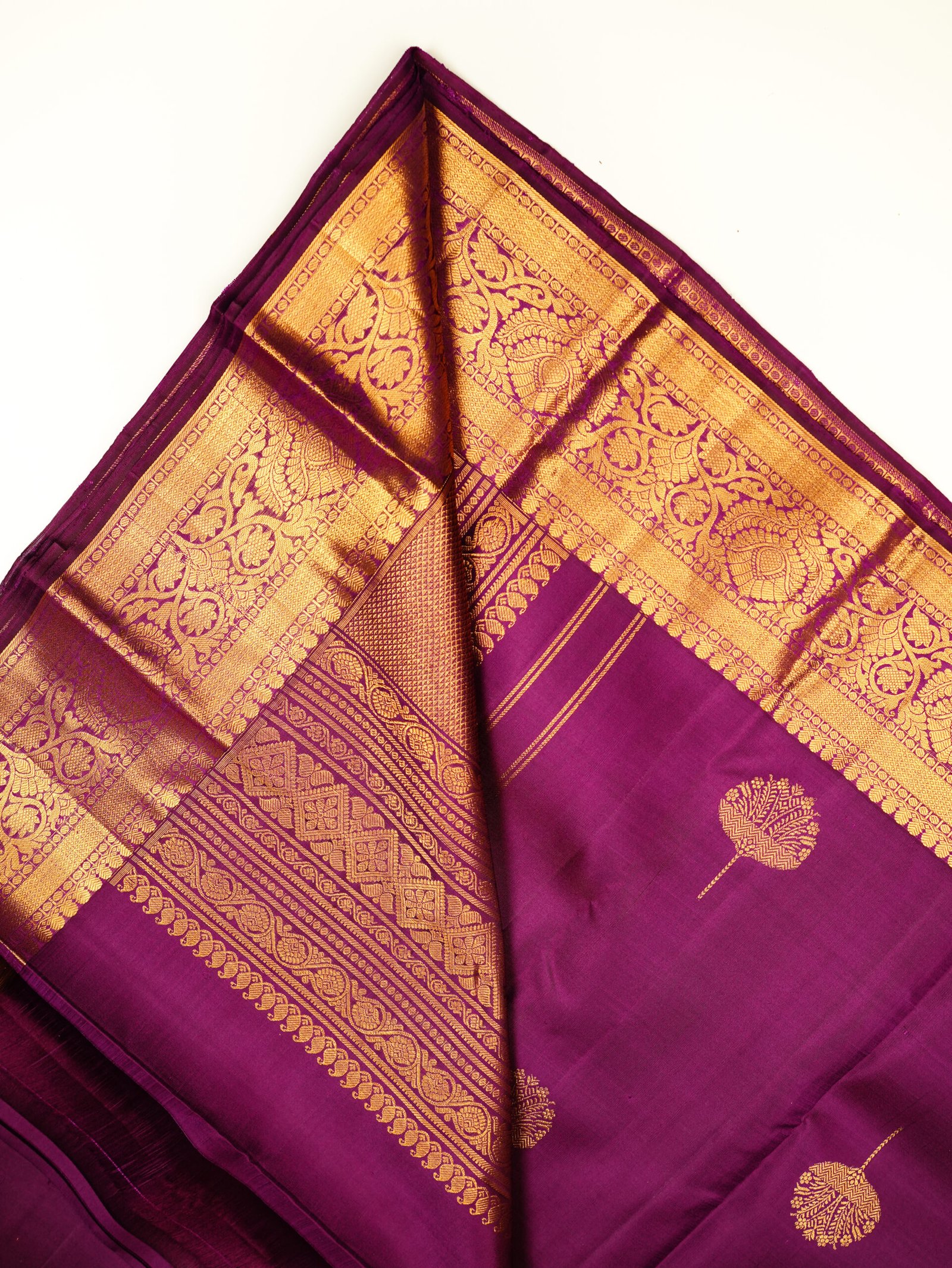 Purple Pure Kanchipuram Saree - Image 2