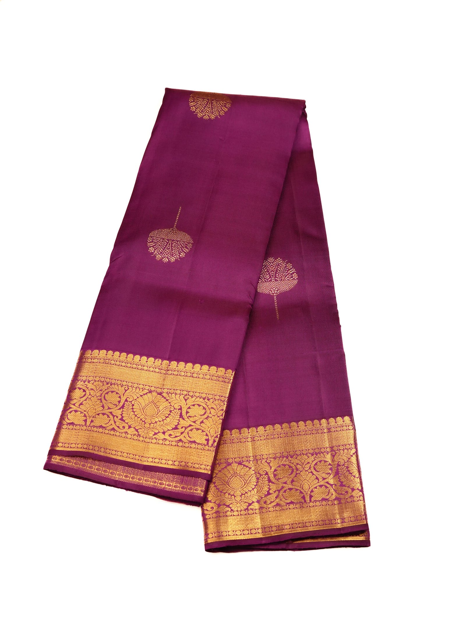 Purple Pure Kanchipuram Saree - Image 3