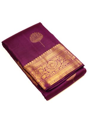 Purple Pure Kanchipuram Saree