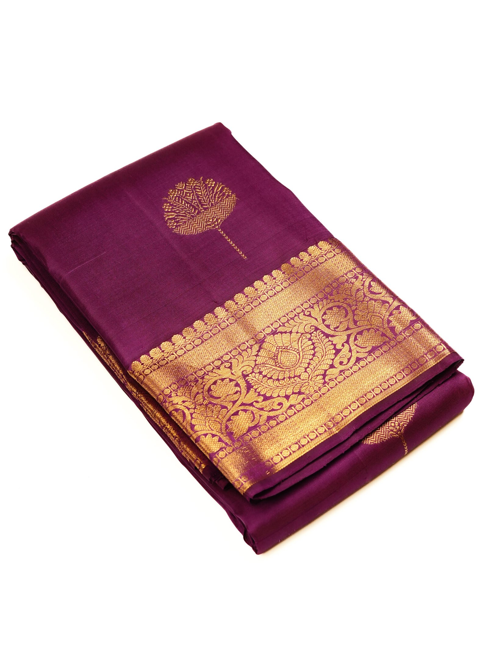 Purple Pure Kanchipuram Saree