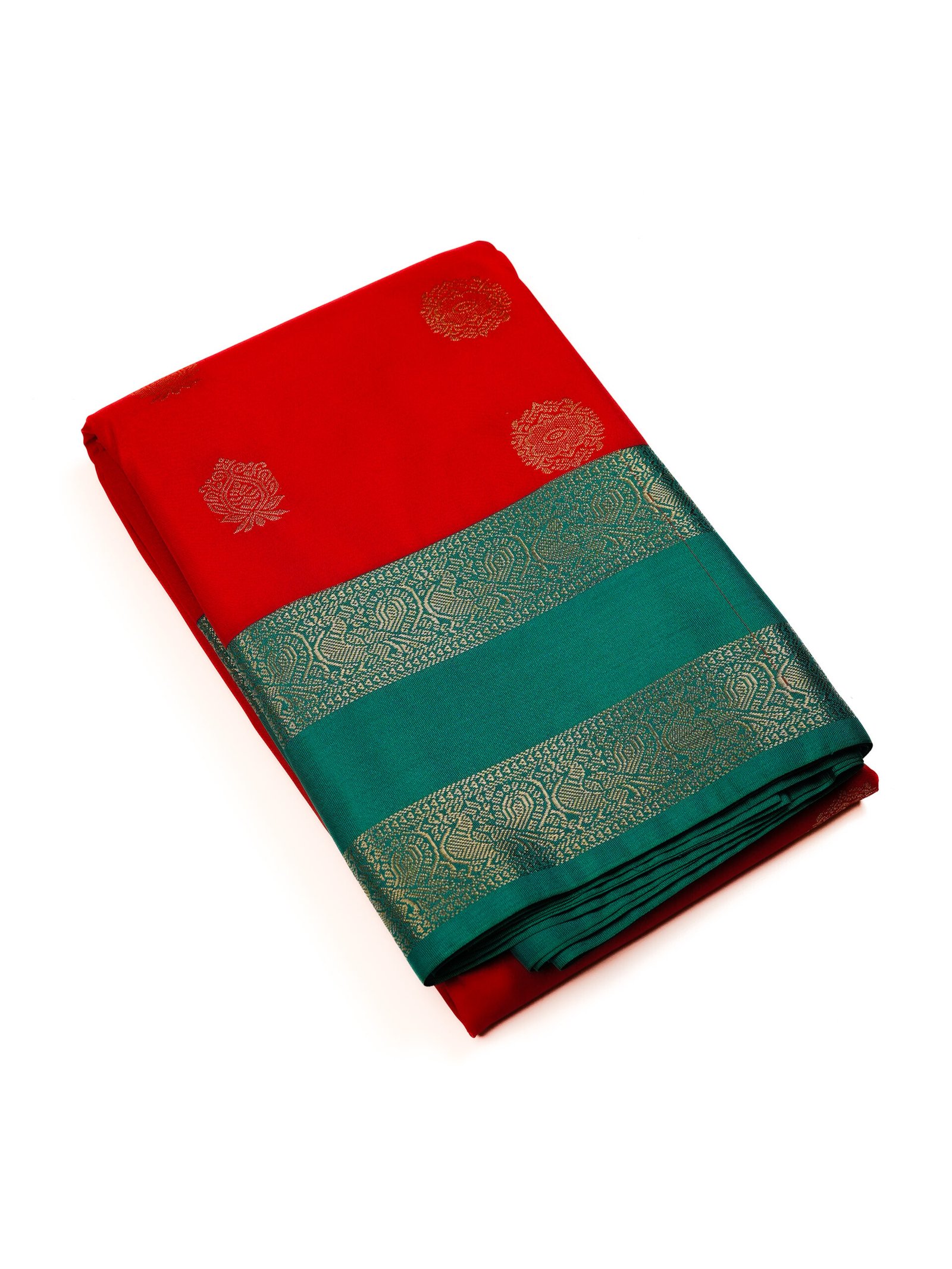Rani Pink & Sea Green Pure Kanchipuram Silk Saree