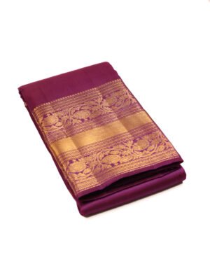 Purple Wine Purple Pure Kanchipuram Silk Saree