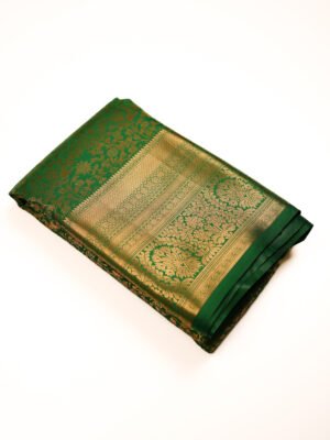 Green Semi Silk Brocade Saree