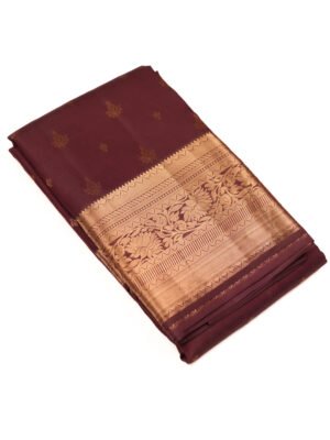 Brown Pure Kanchipuram Silk Saree