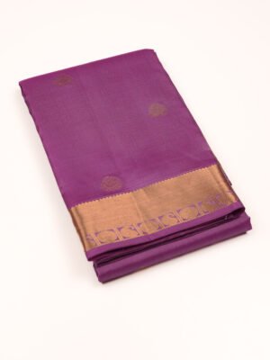 Lavender Purple Pure Kanchipuram Silk Saree