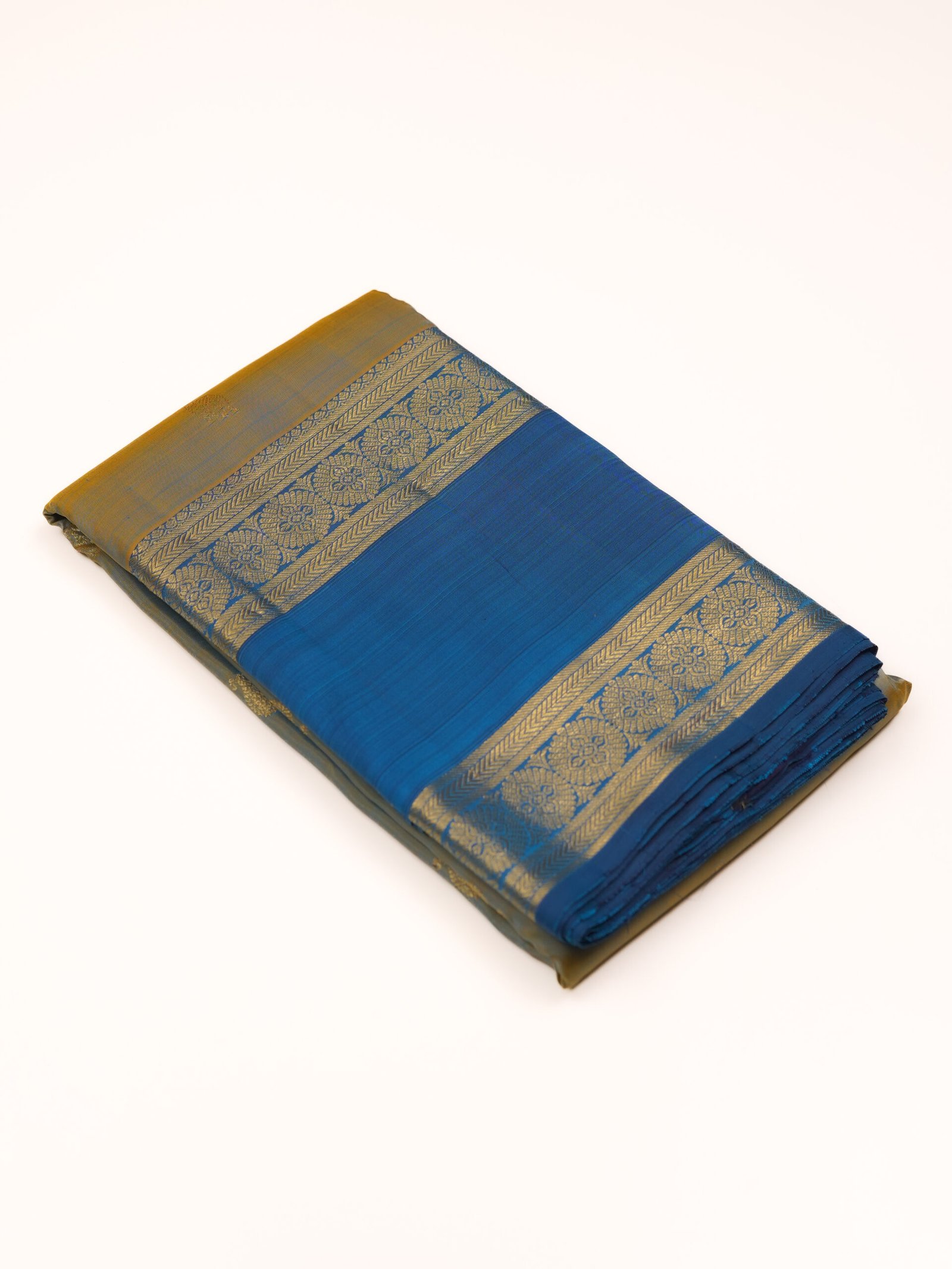 Dusty Beige Pure Kanchipuram Silk Saree