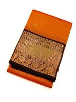 Orange Pure Kanchipuram Silk Saree