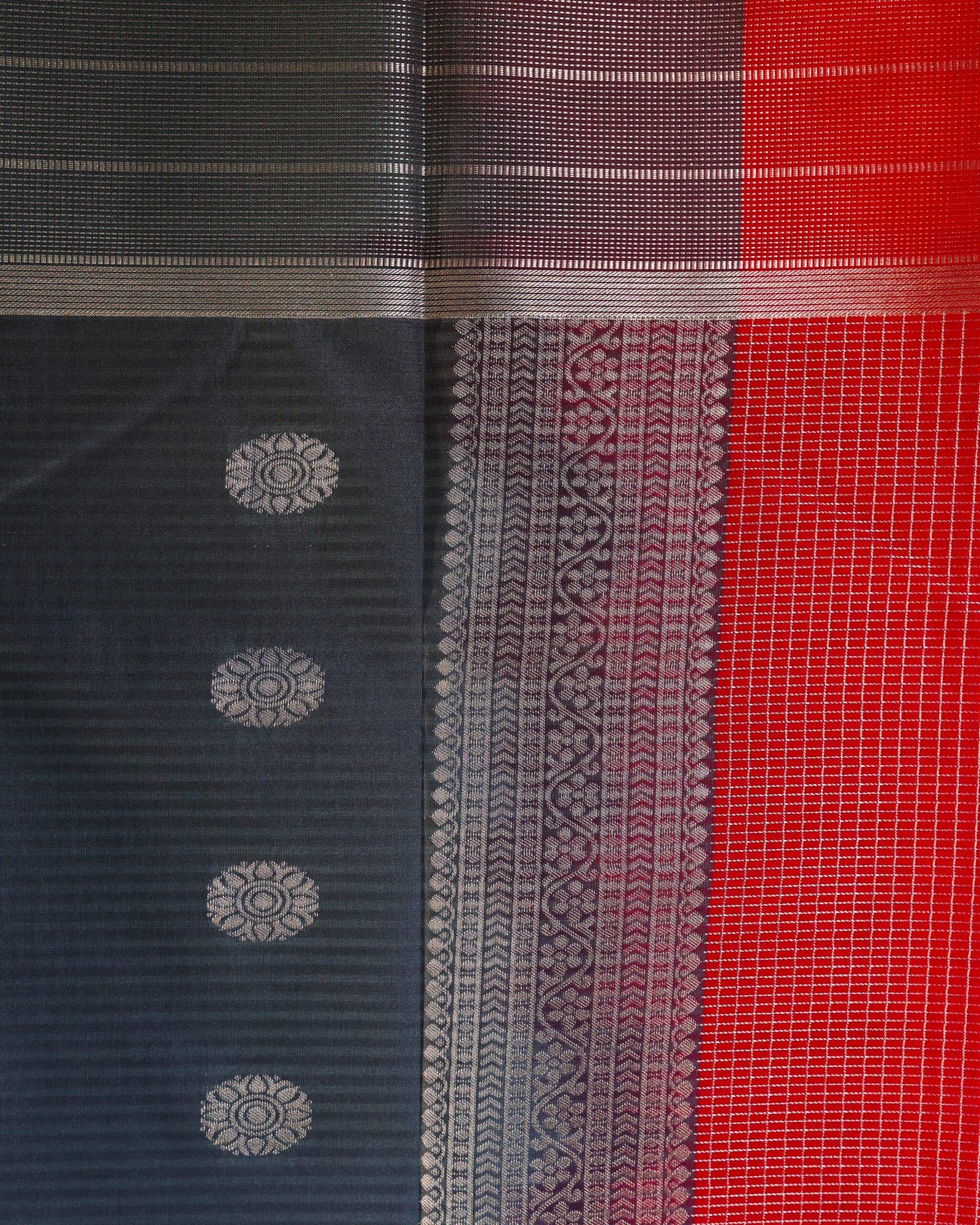 Red Silk Saree - Image 2