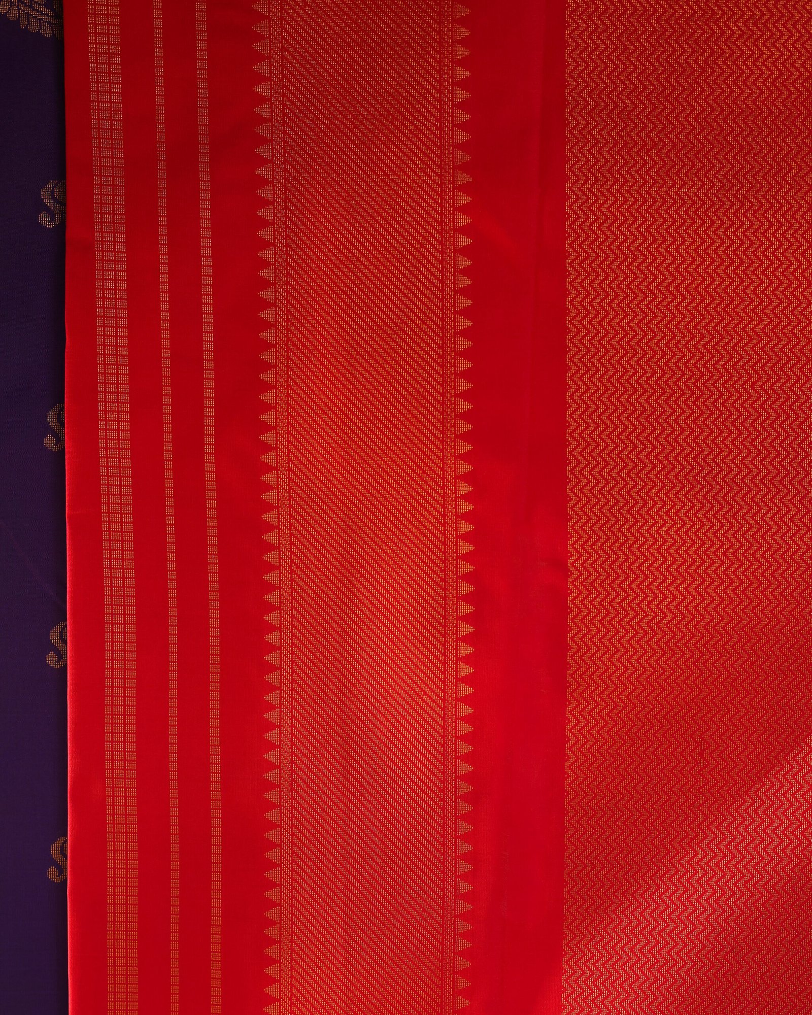 Royal Purple Silk Saree - Image 2