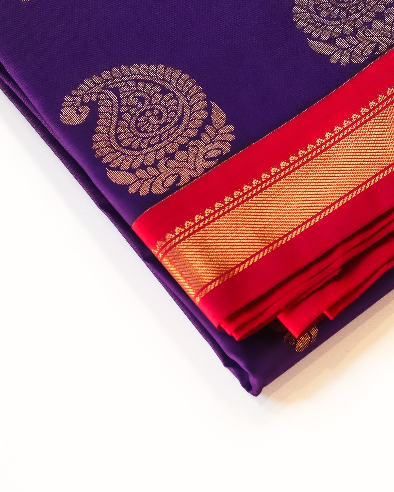 Royal Purple Silk Saree - Image 5
