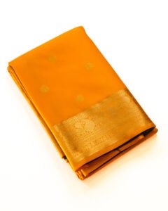 Mustard Gold Banarasi Silk Saree