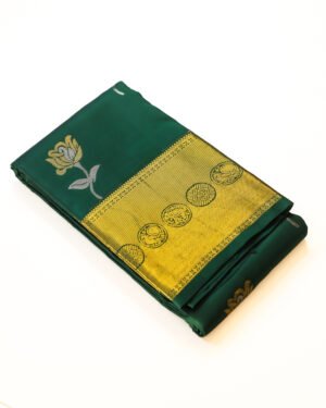 Emerald Green Pure Silk Saree