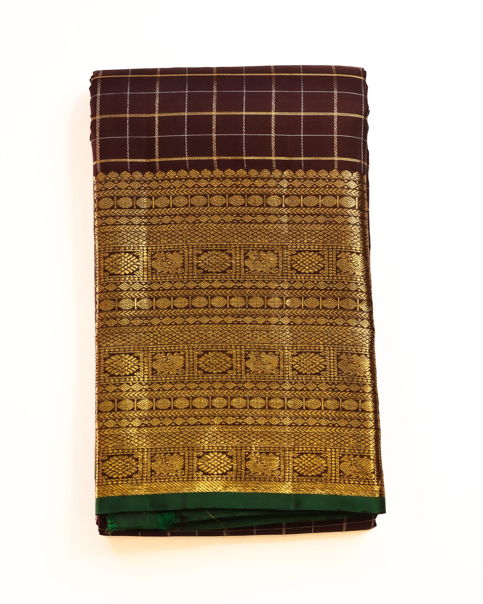 Coffee Brown Pure Kanchipuram Handloom - Image 6