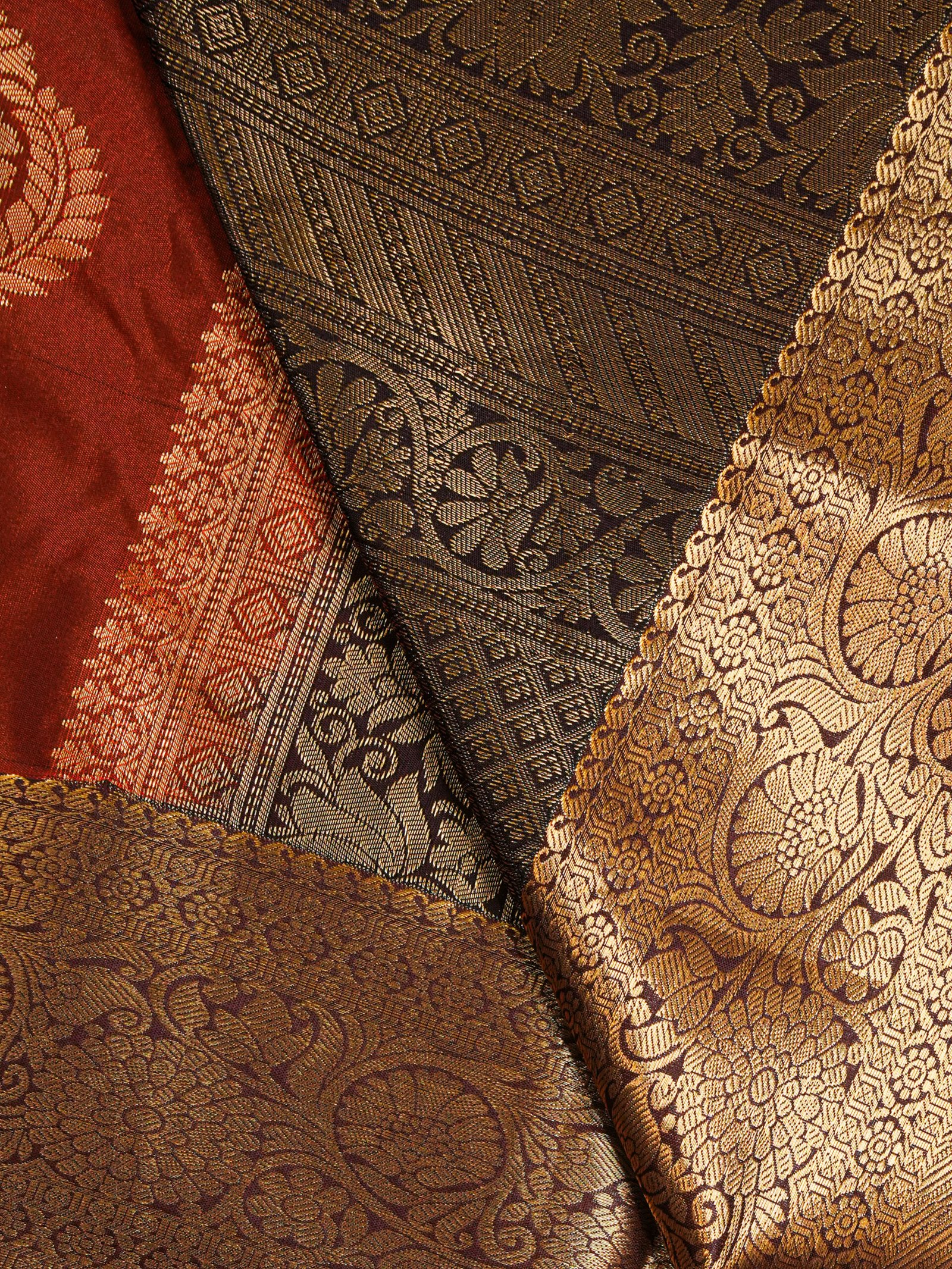 Rust Brown Soft Silk - Image 2