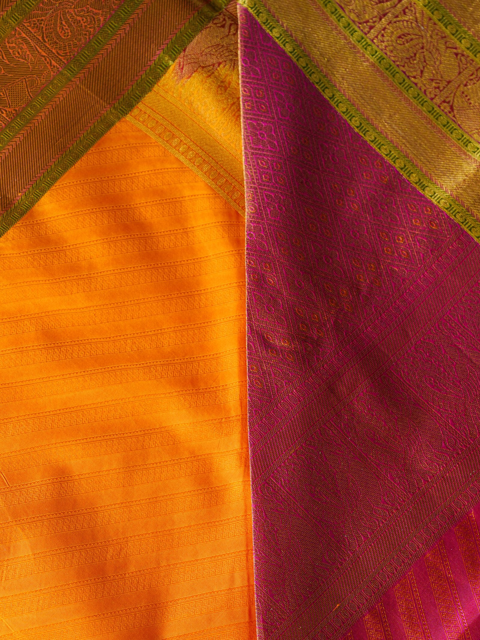 Golden Mustard Silk Saree - Image 3