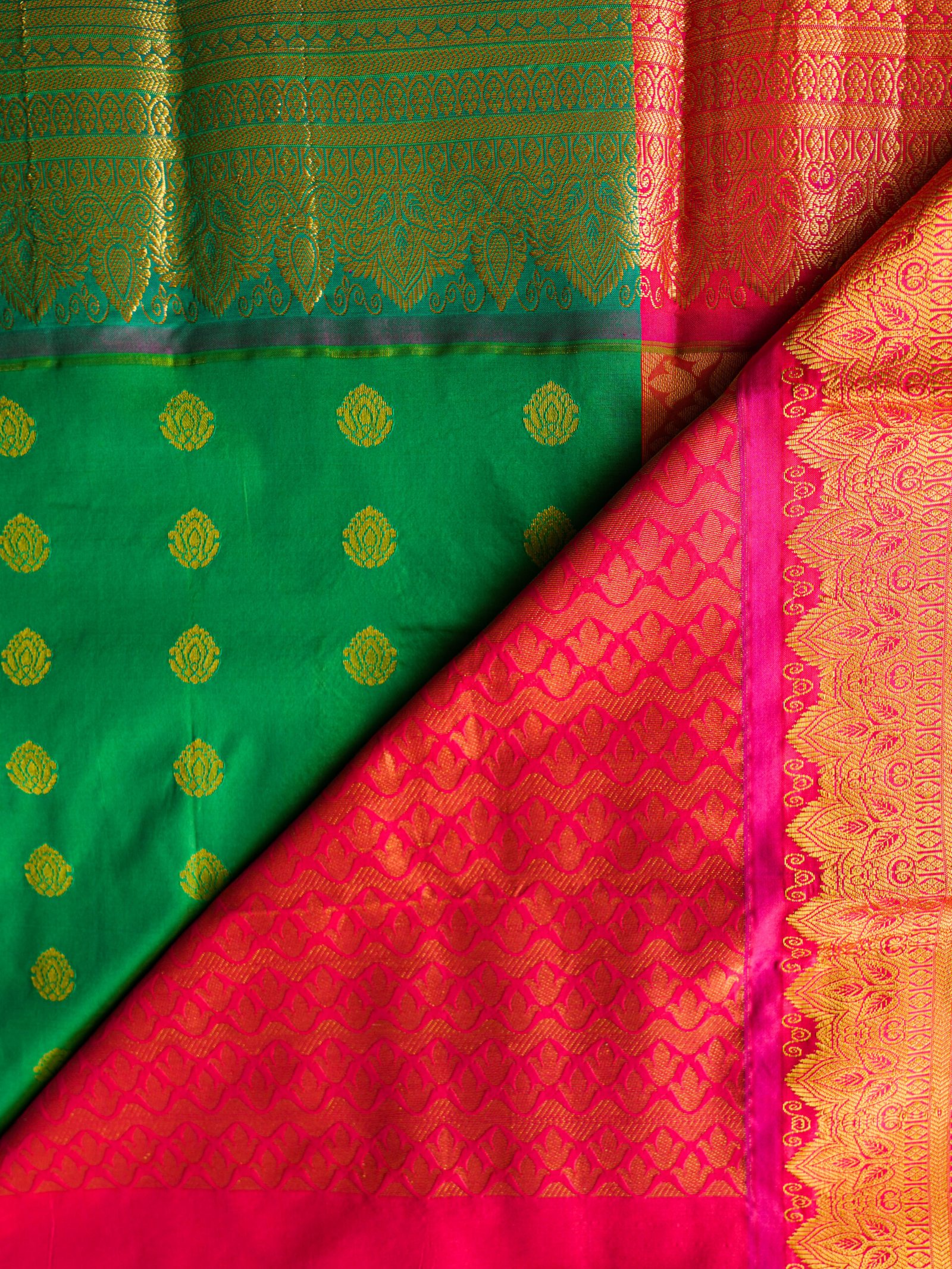 Emerald Green Soft Silk - Image 2