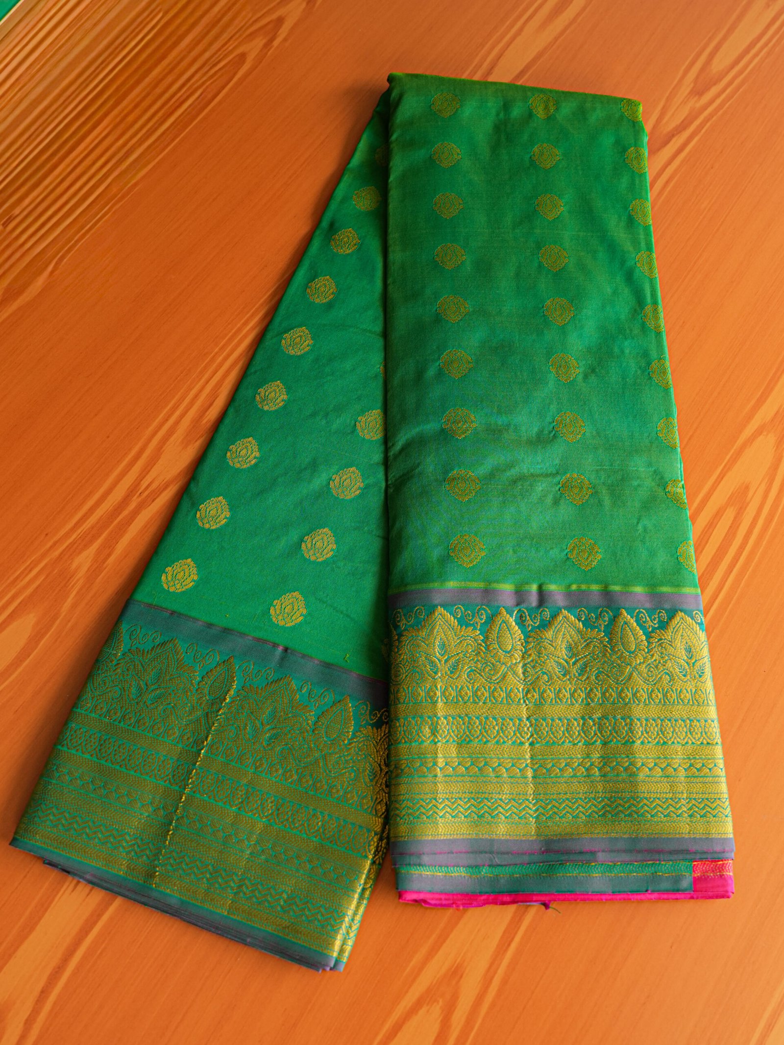 Emerald Green Soft Silk - Image 3