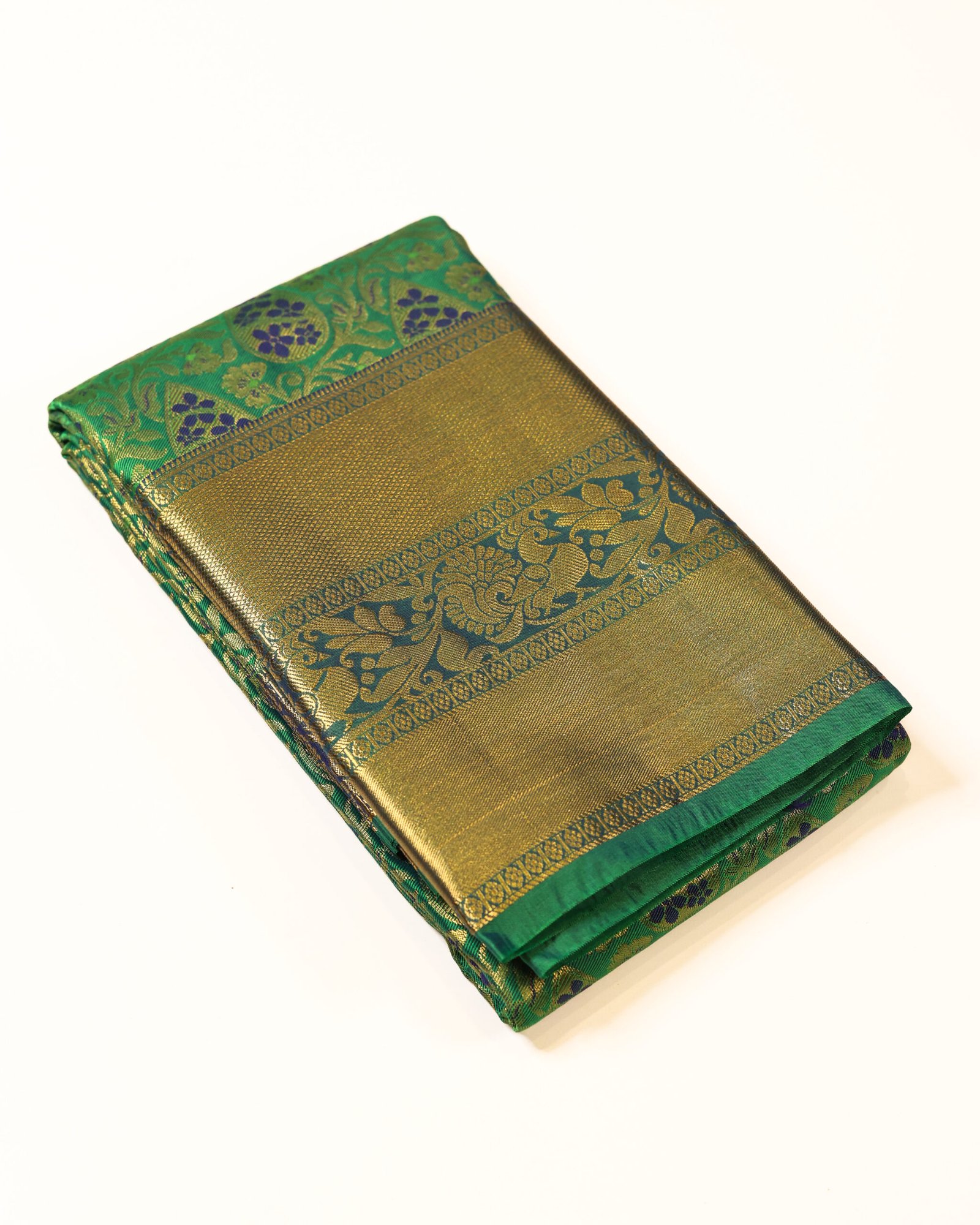 Emerald Green Silk Brocade