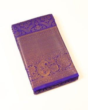 Royal Purple Brocade Saree