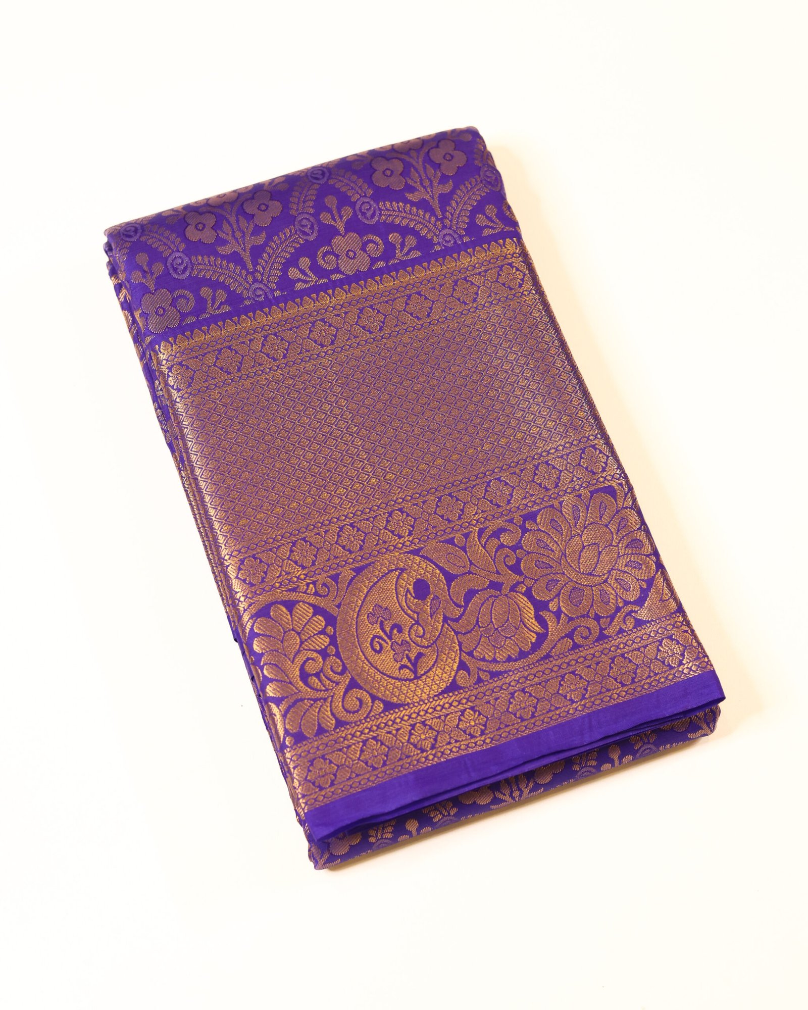 Royal Purple Brocade Saree