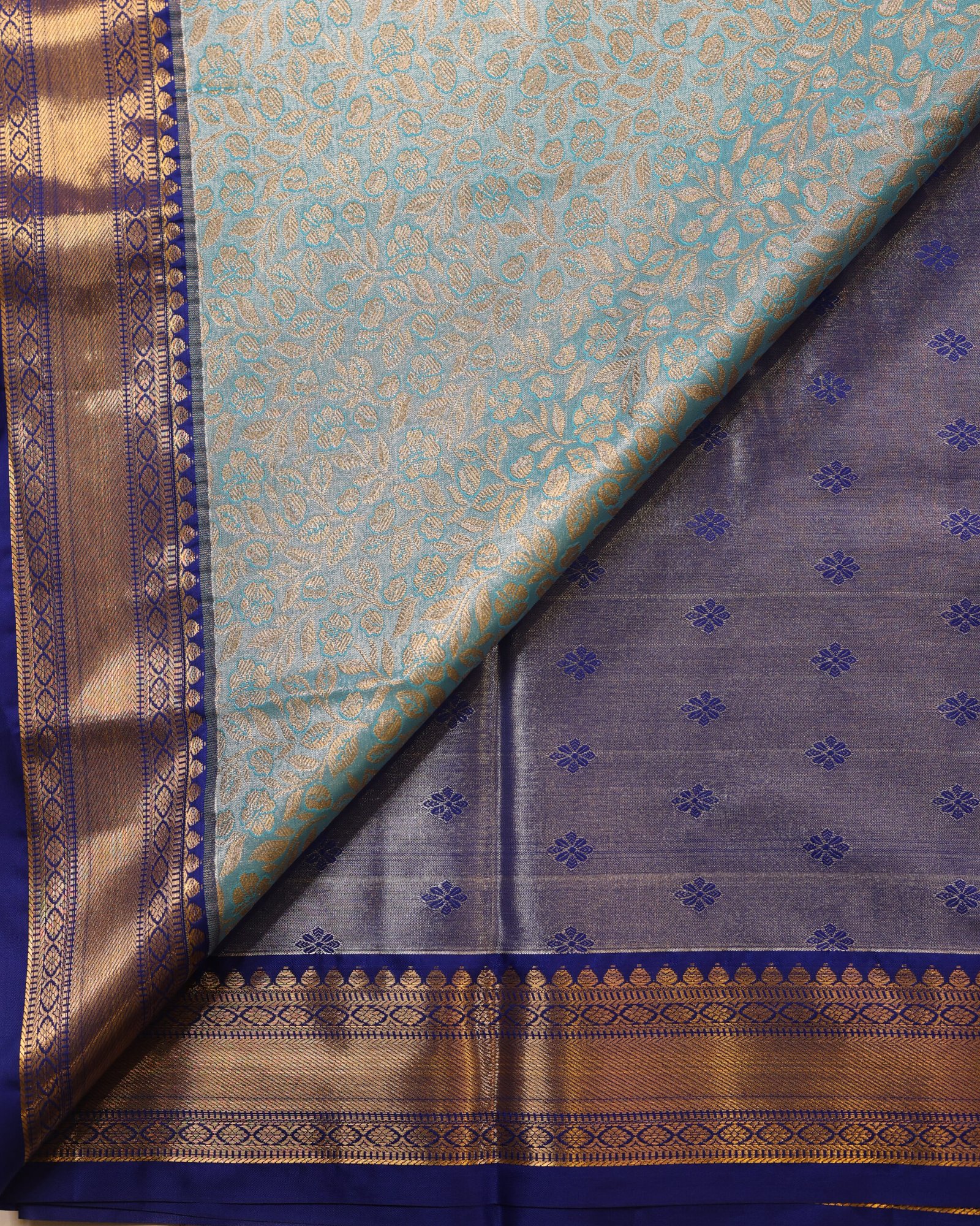Ice Blue Tissue Brocade - Image 2
